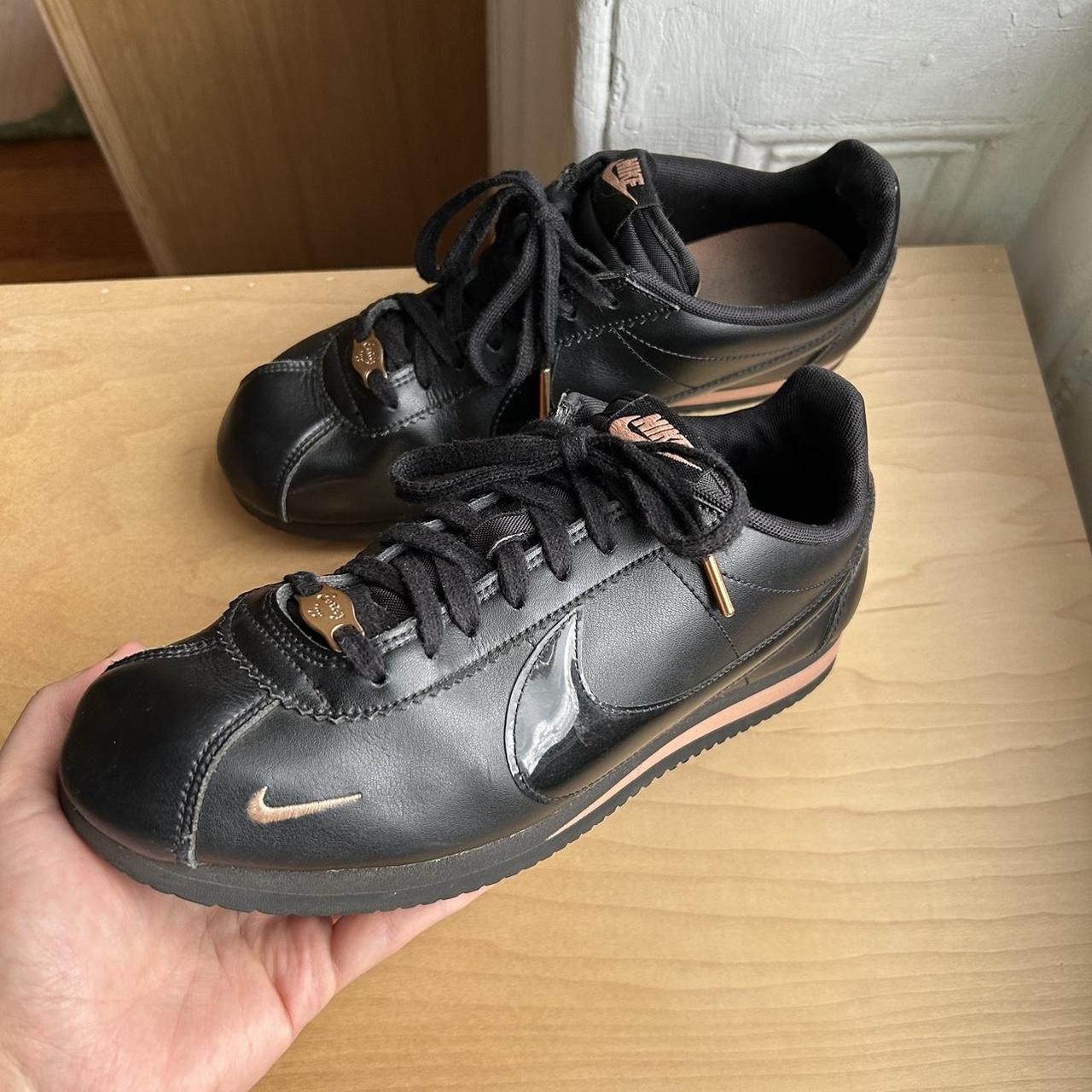 Black and rose gold nike cortez hotsell