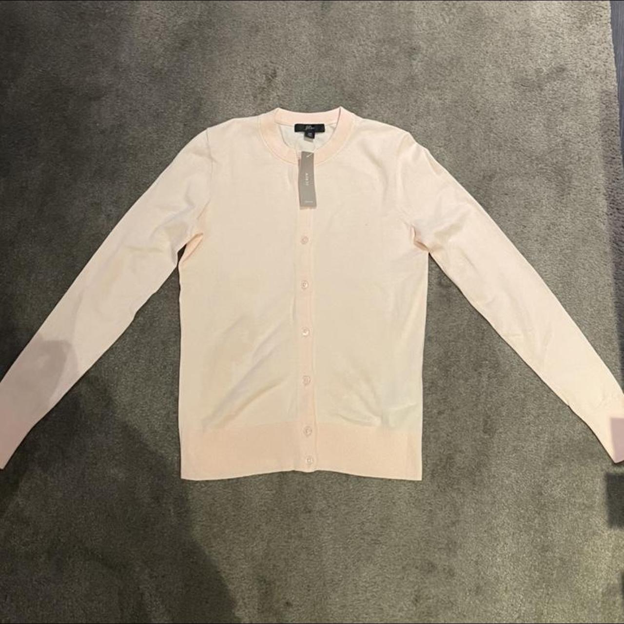 J.Crew Women's Pink Cardigan Depop