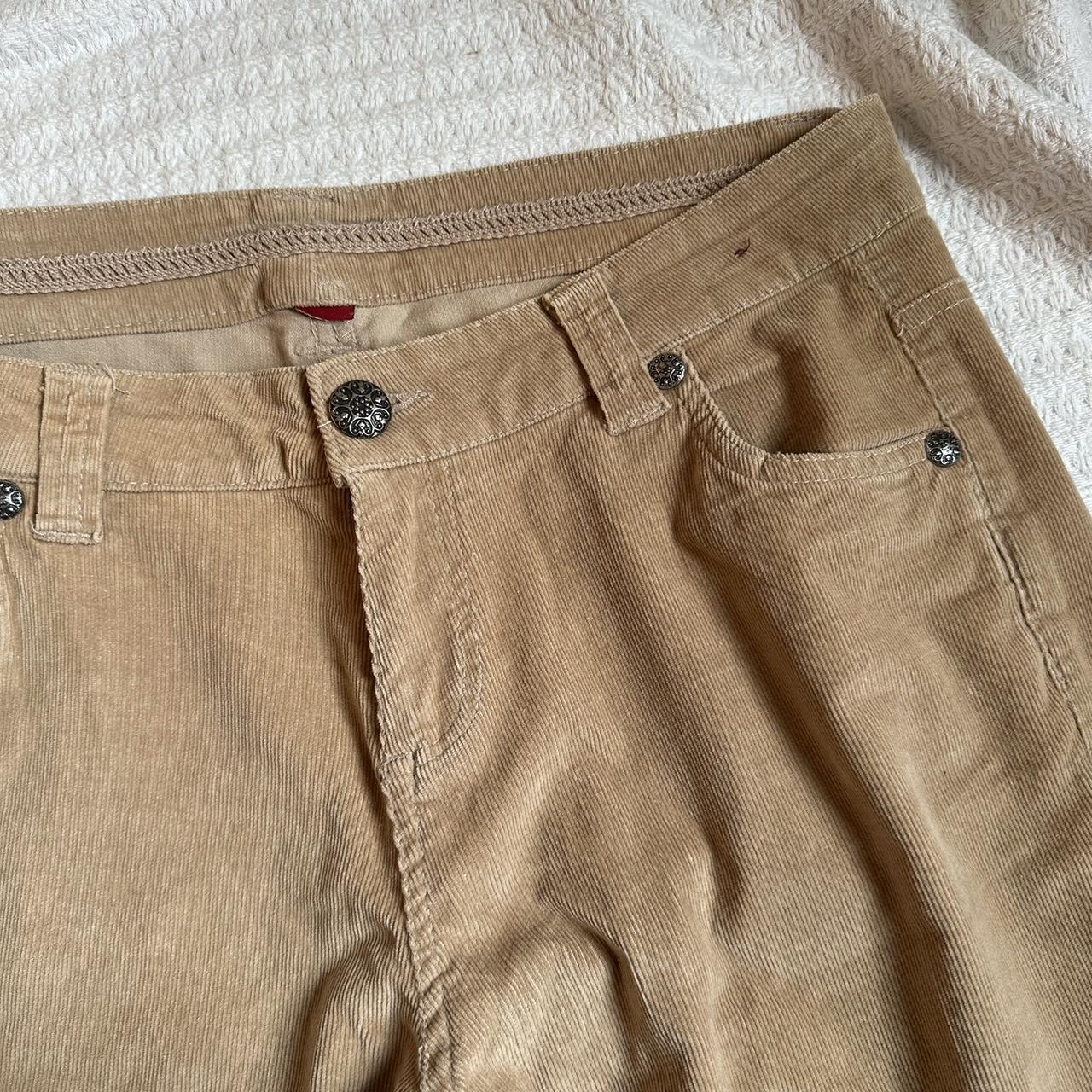 00s Low Rise Tan Corduroy Flared Trousers Waist 32 Depop 4265