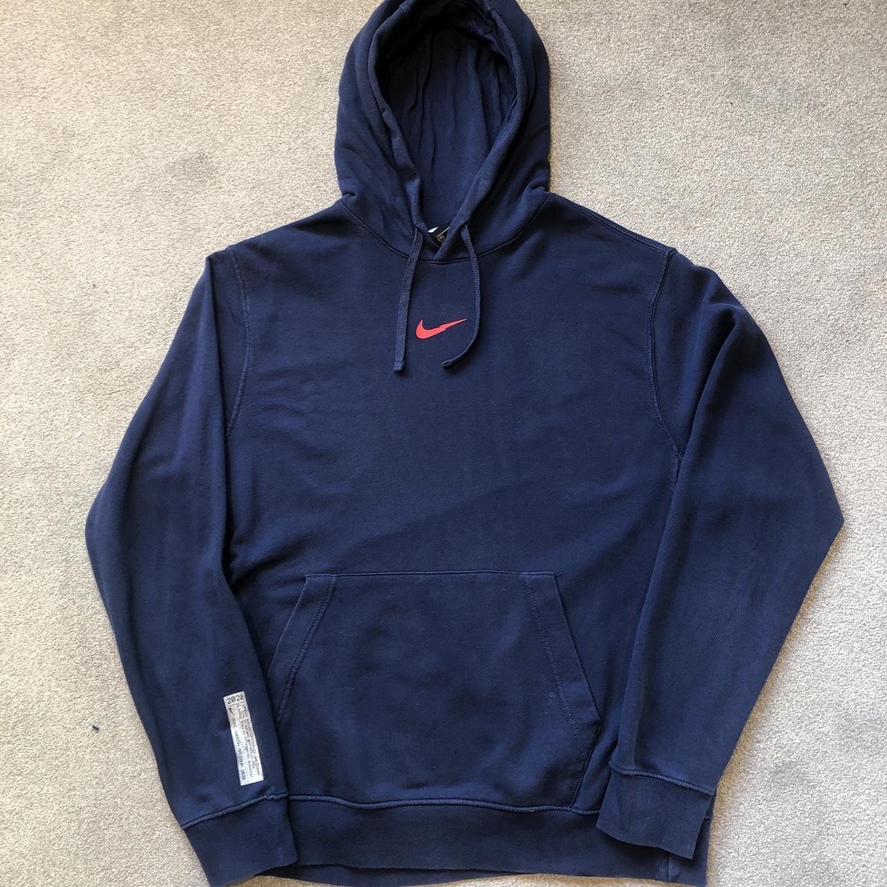 Men’s Nike hoodie - Medium Dark blue Excellent... - Depop