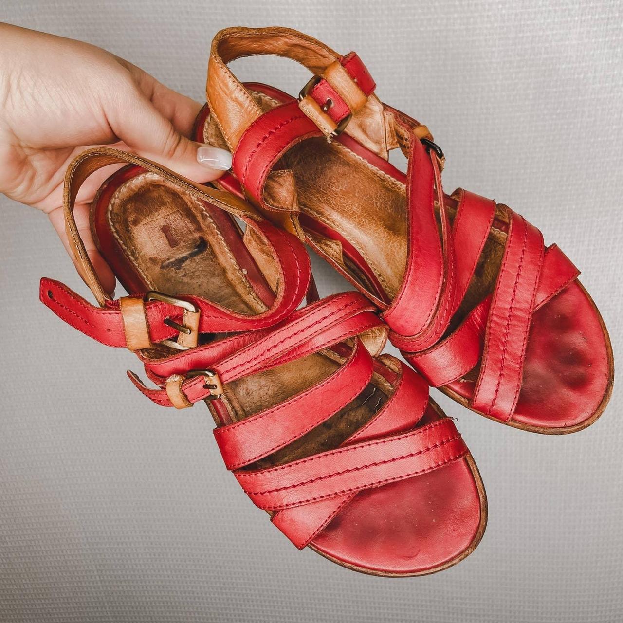 Womens red sandals deals size 7