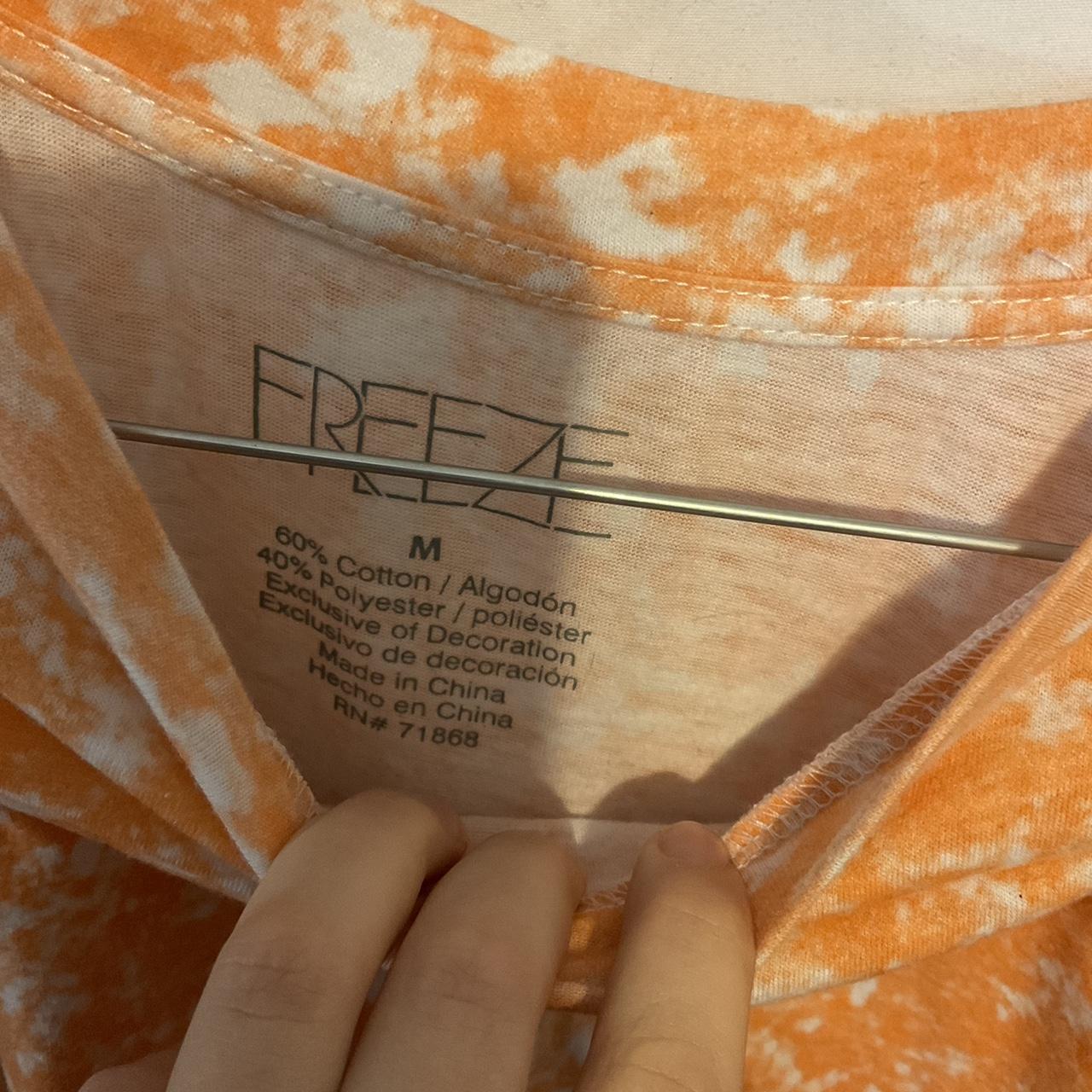 Freeze 24-7 Women's Orange and White Crop-top (3)
