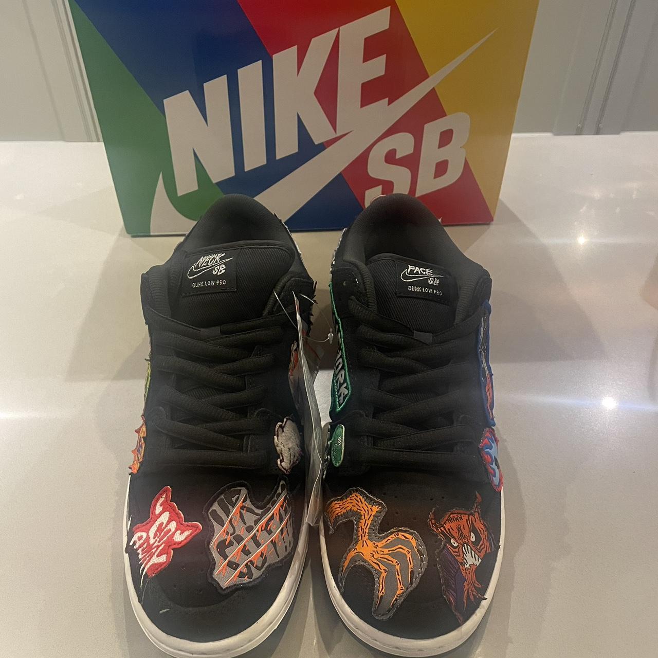 multicoloured nike trainers