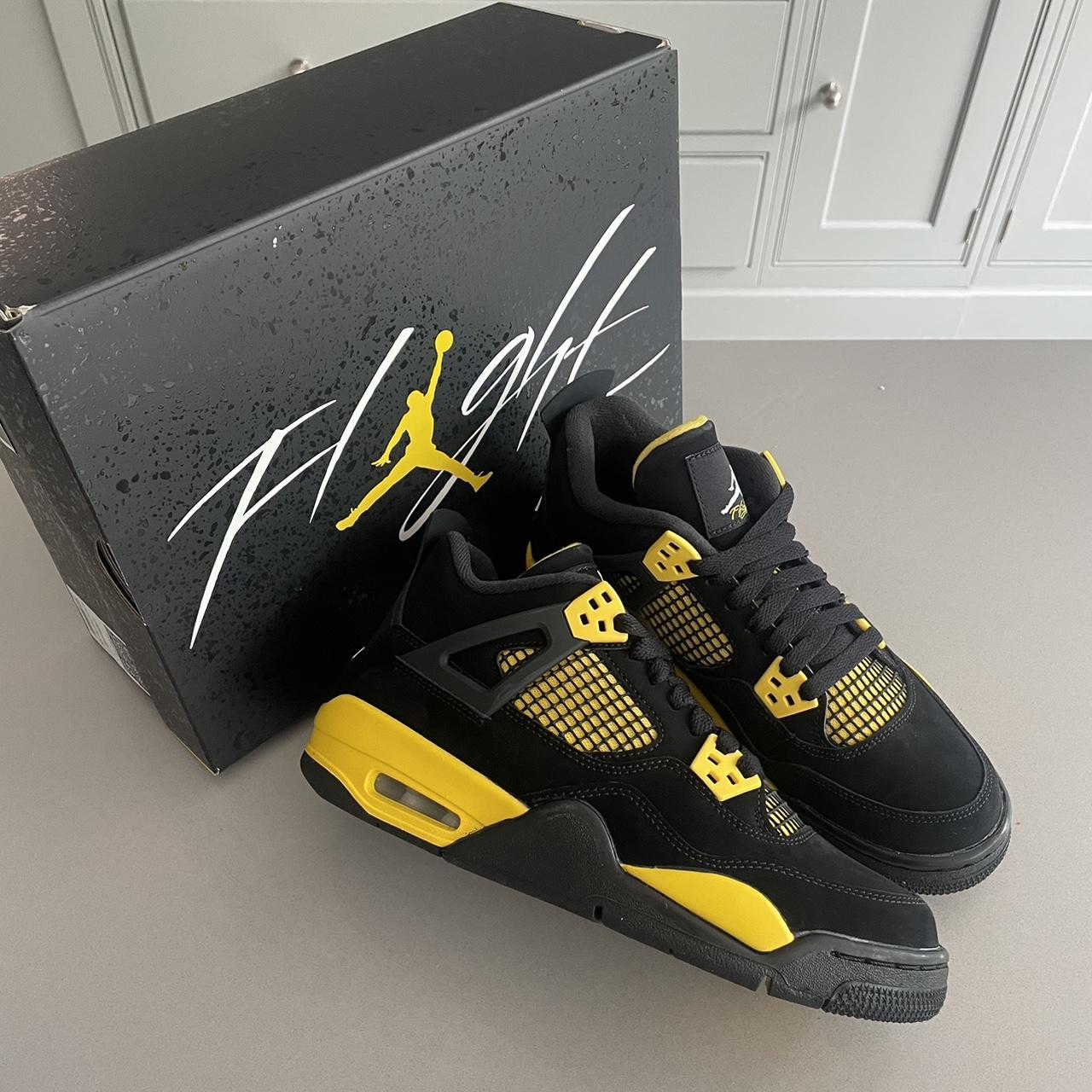 Jordan 4 yellow thunder 2023 GS... - Depop