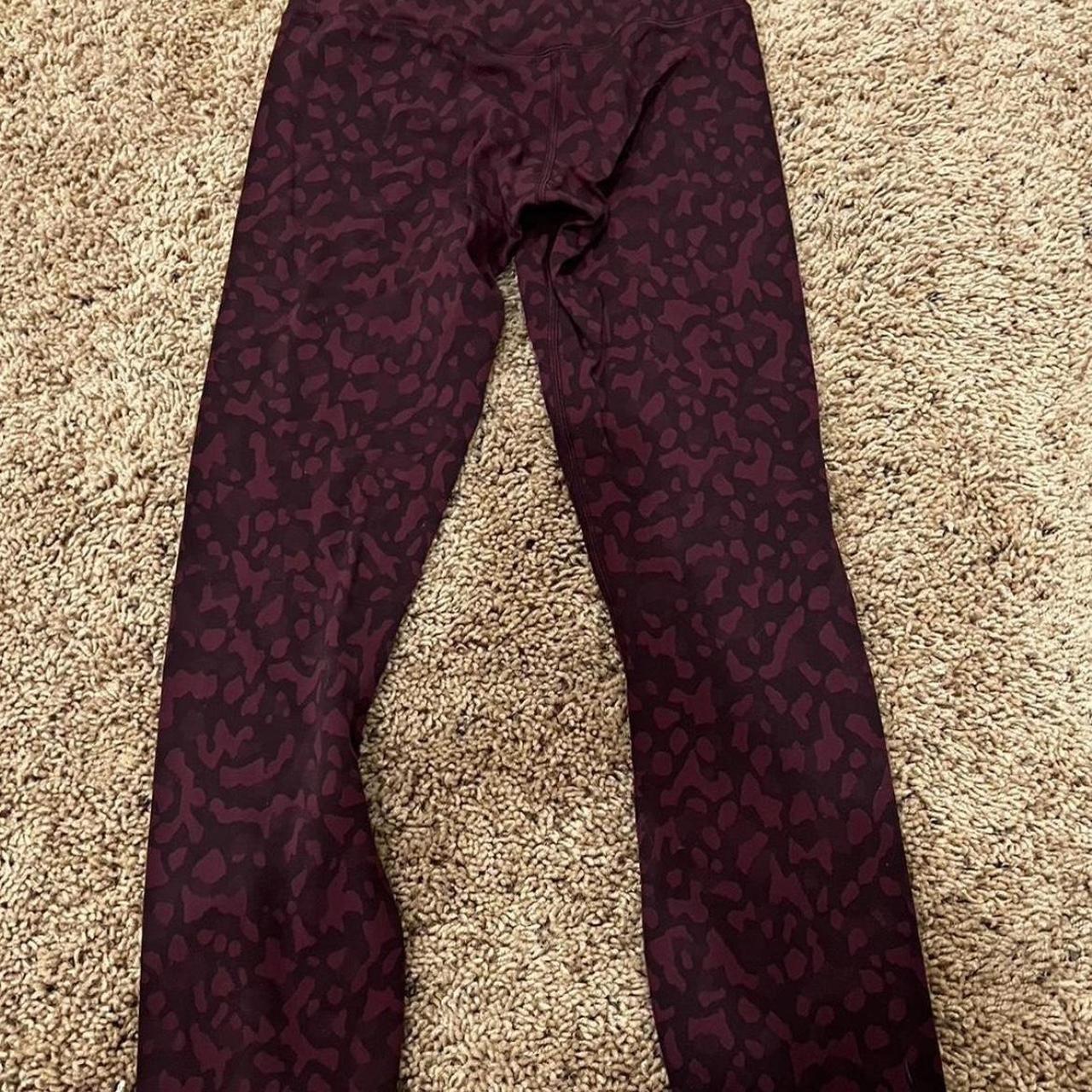Lululemon cheetah print leggings, Inseam I think is