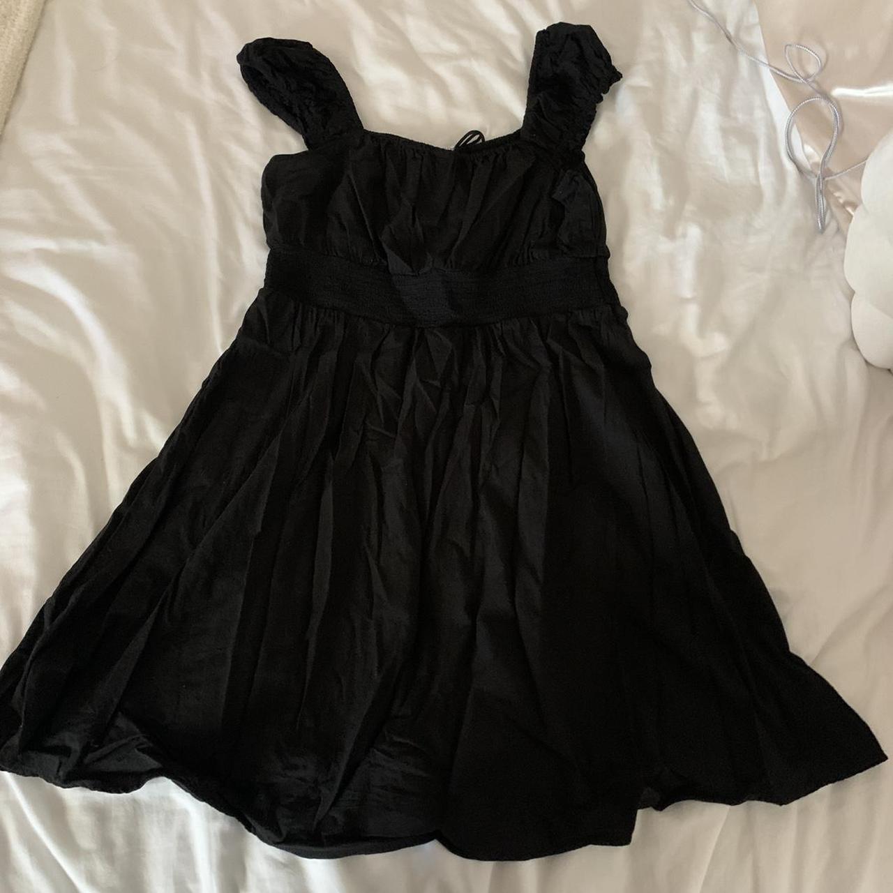 Black Old Navy Waist-Defined Mini Dress for... - Depop