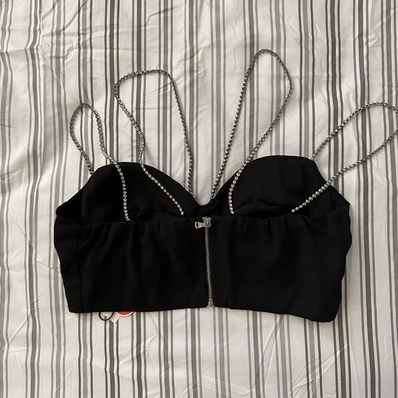 NWT cider going out top sparkly straps zipper... Depop