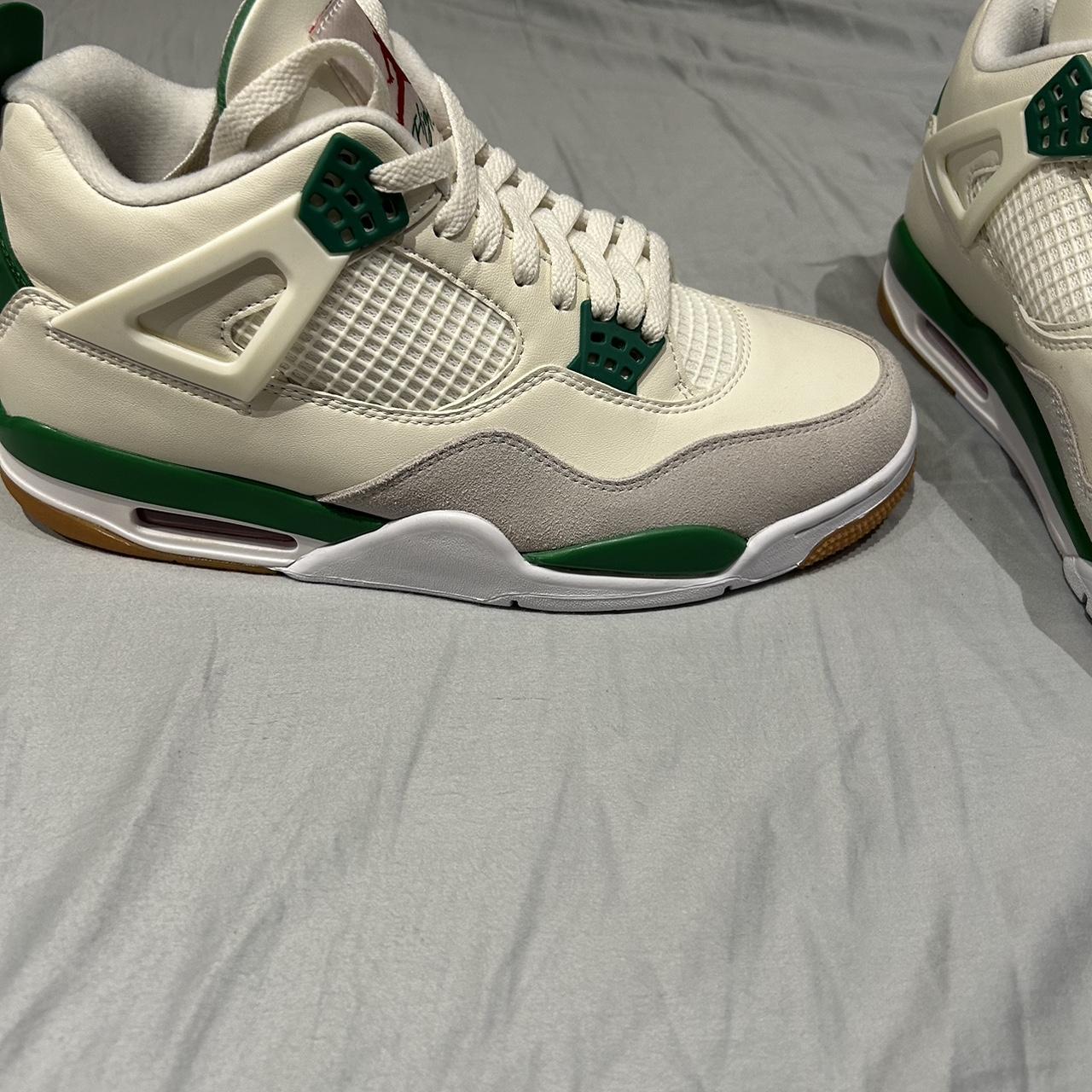 air jordan 4 summit white pine green