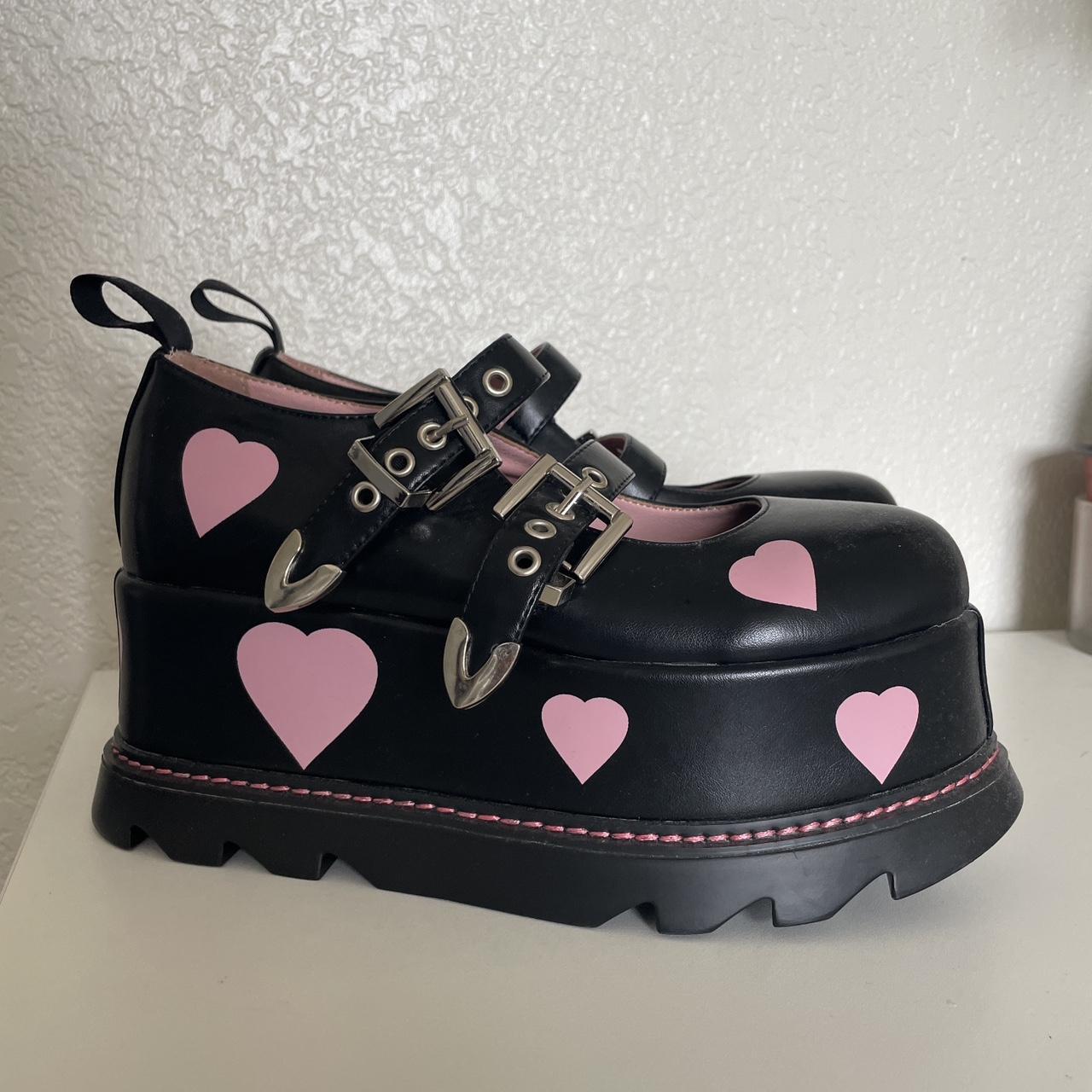 Lamoda Platform Mary Janes With The Cutest Pink... - Depop