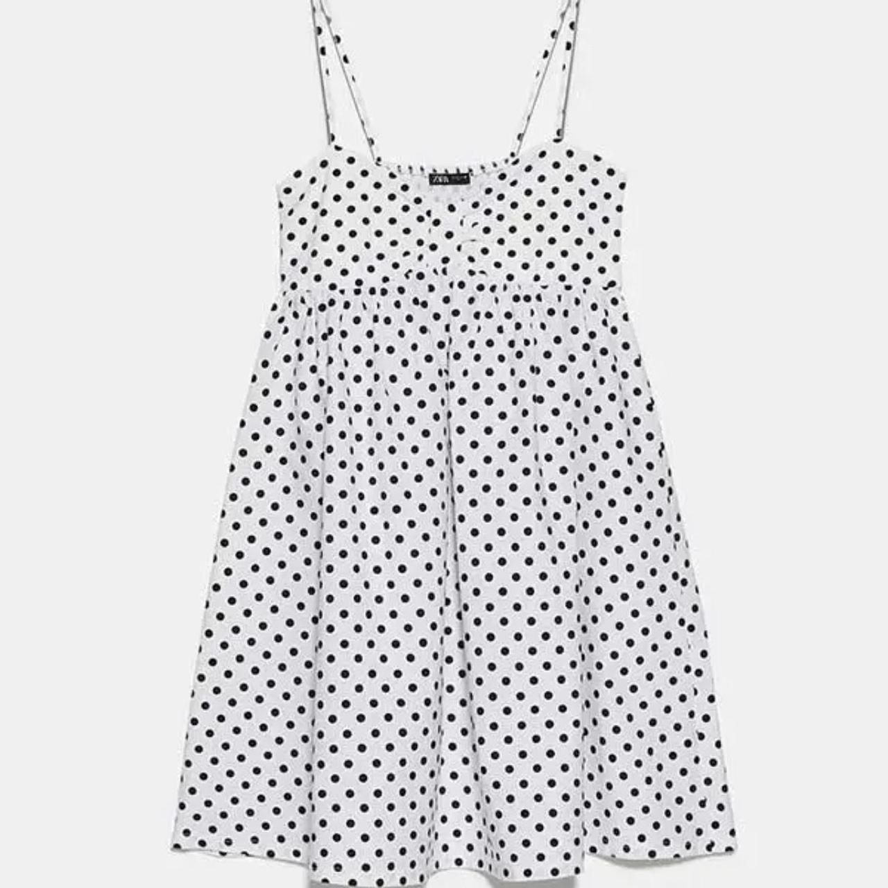 Zara polka dot summer mini dress. Worn once,... Depop
