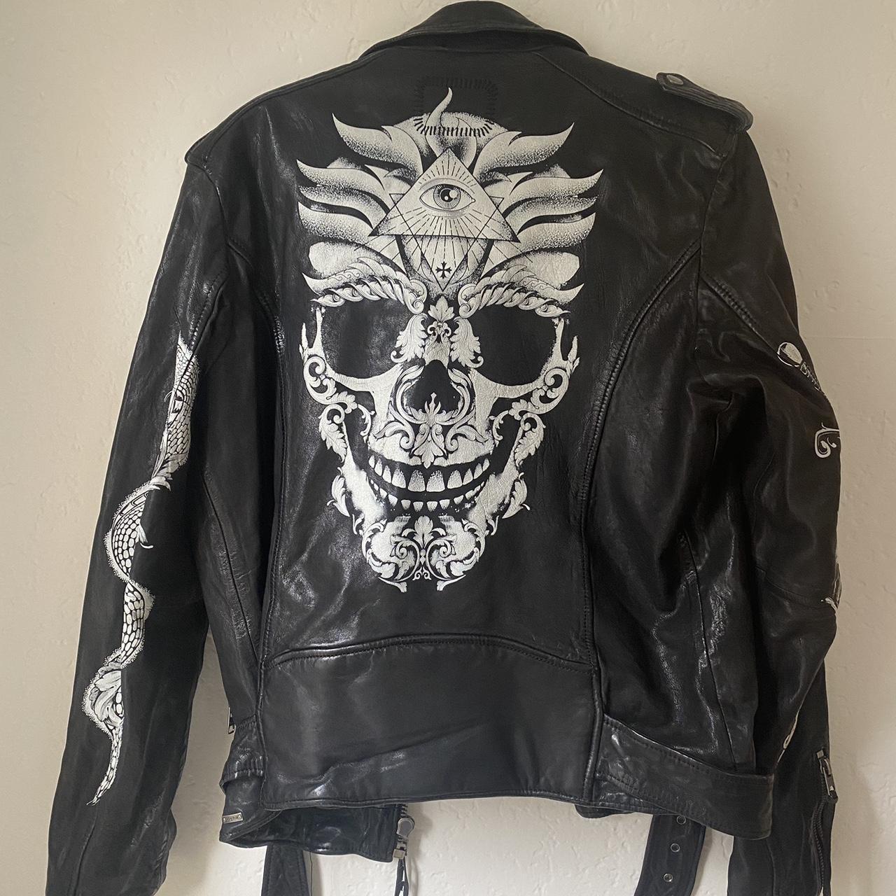 leather Tigha jacket great condition heavy Depop