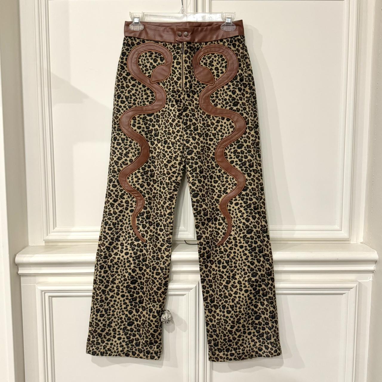 Jaded London Leopard Print Straight Leg Trouser With | Depop