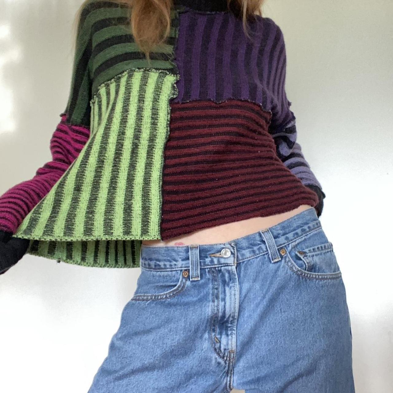 Ragged Priest patchwork striped sweater!