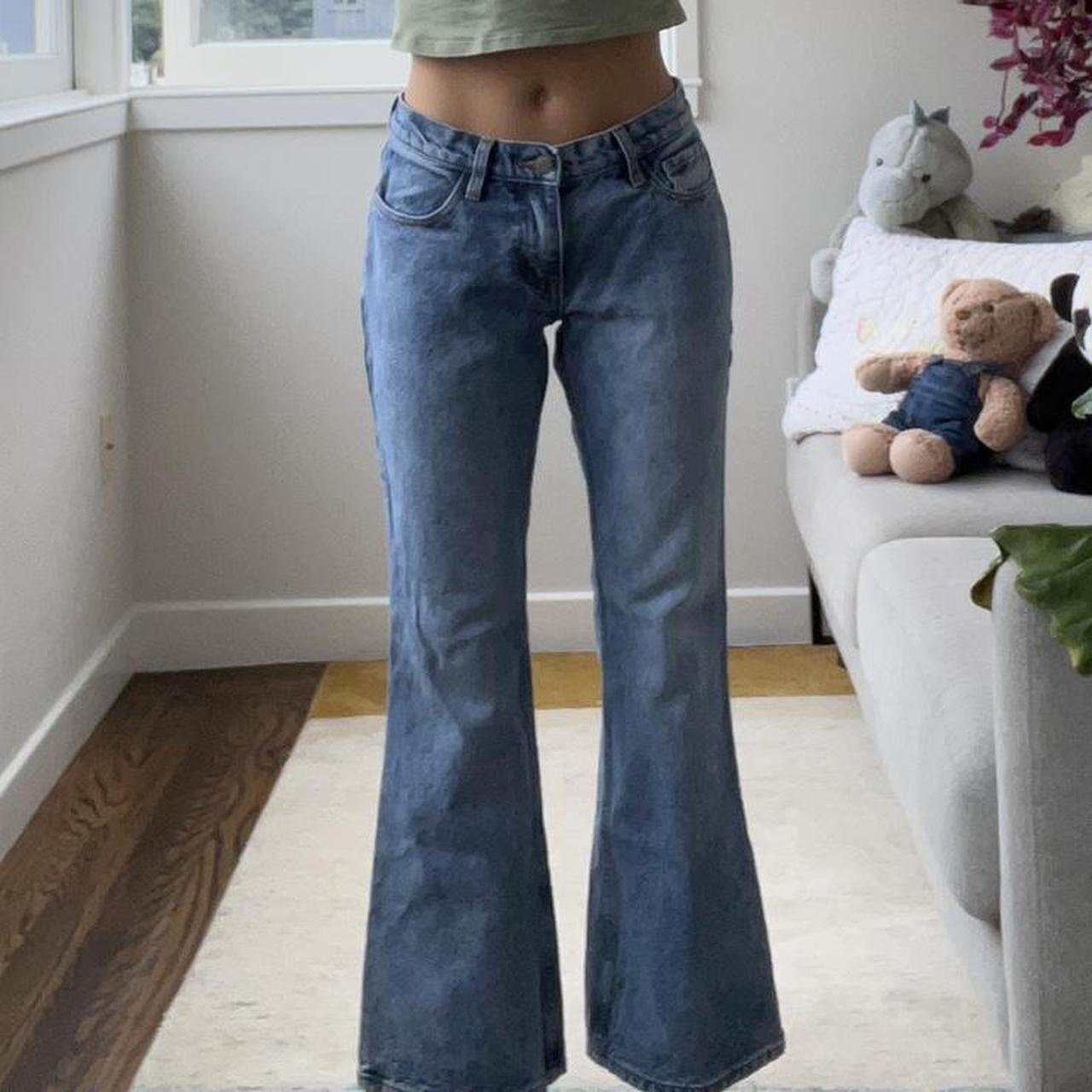 Brandy Melville John galt flare jeans low rise so... - Depop