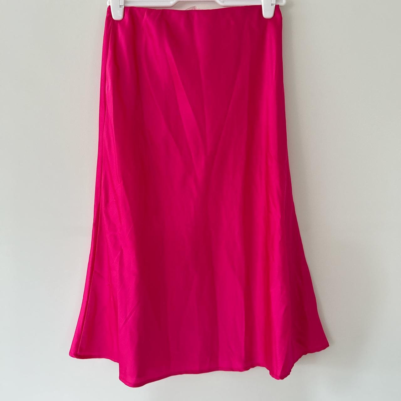 Lulu & Rose Pink Silk Skirt. Very minimal fabric... - Depop