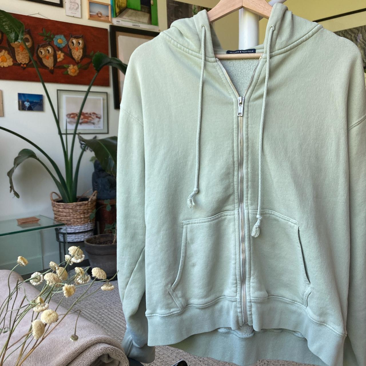 Brandy Melville Women's Green Jacket Depop