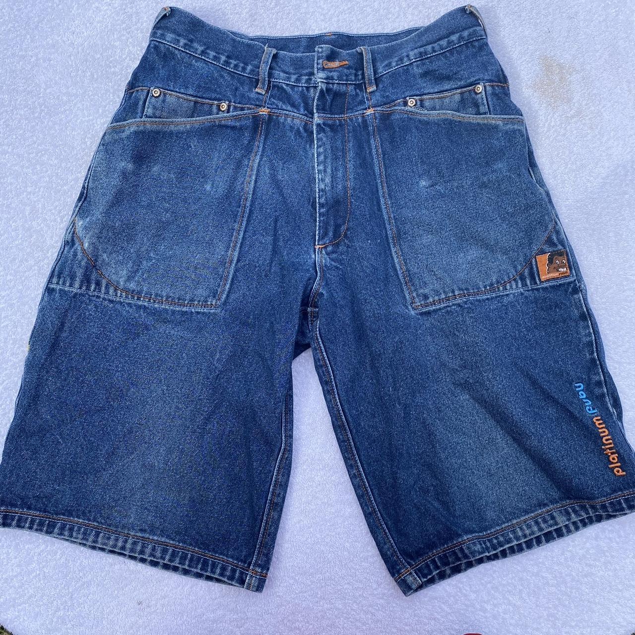 Origina Platinum Fubu jean shorts! Fat Albert and... - Depop