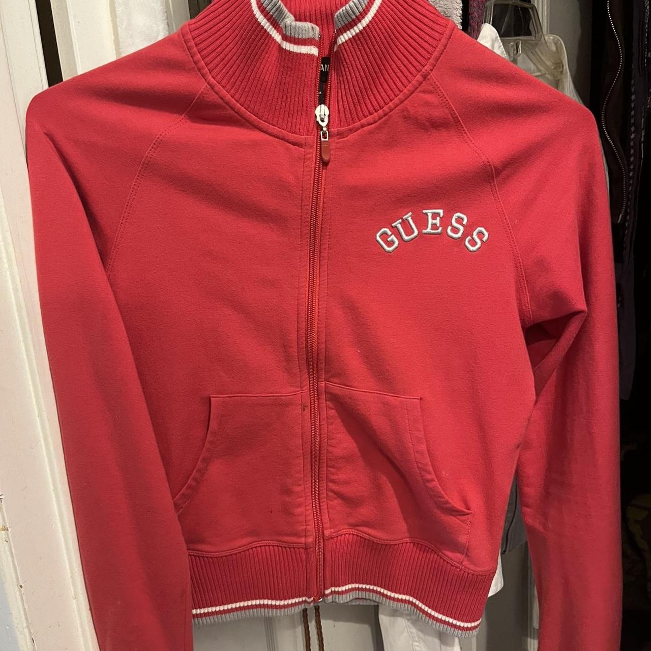 vintage guess embroidered jacket size small but... Depop