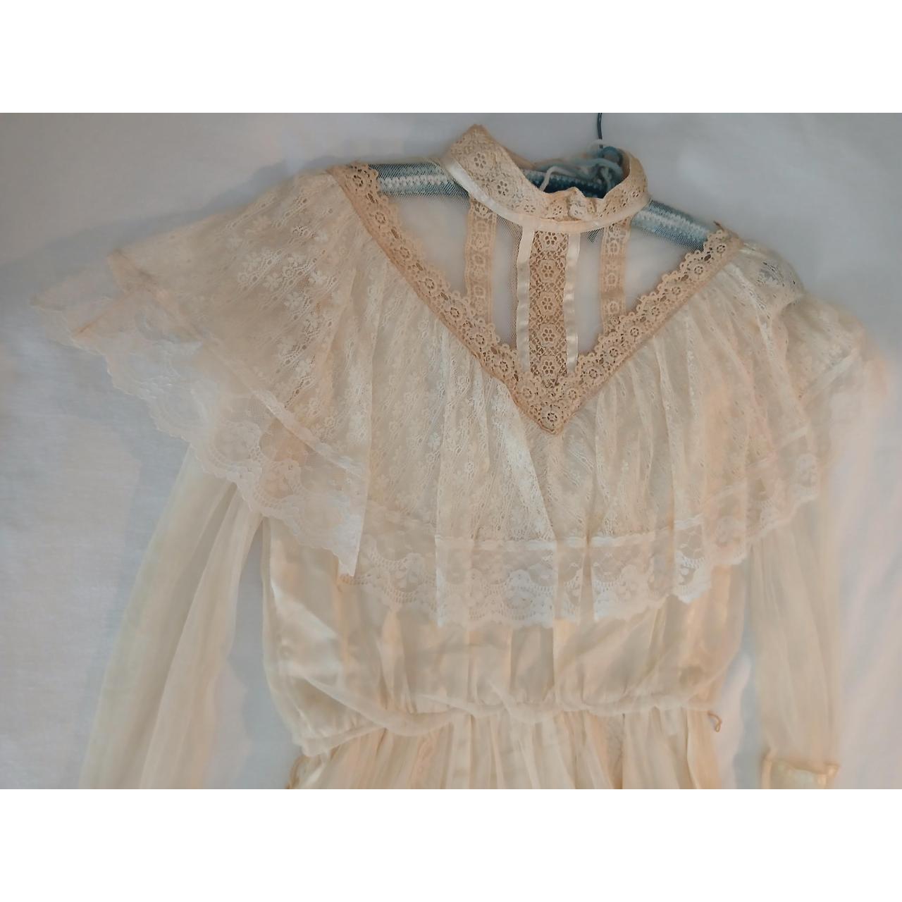 Gunne Sax Women's Dress - Cream/Pink - 9 – Cream … - image 3