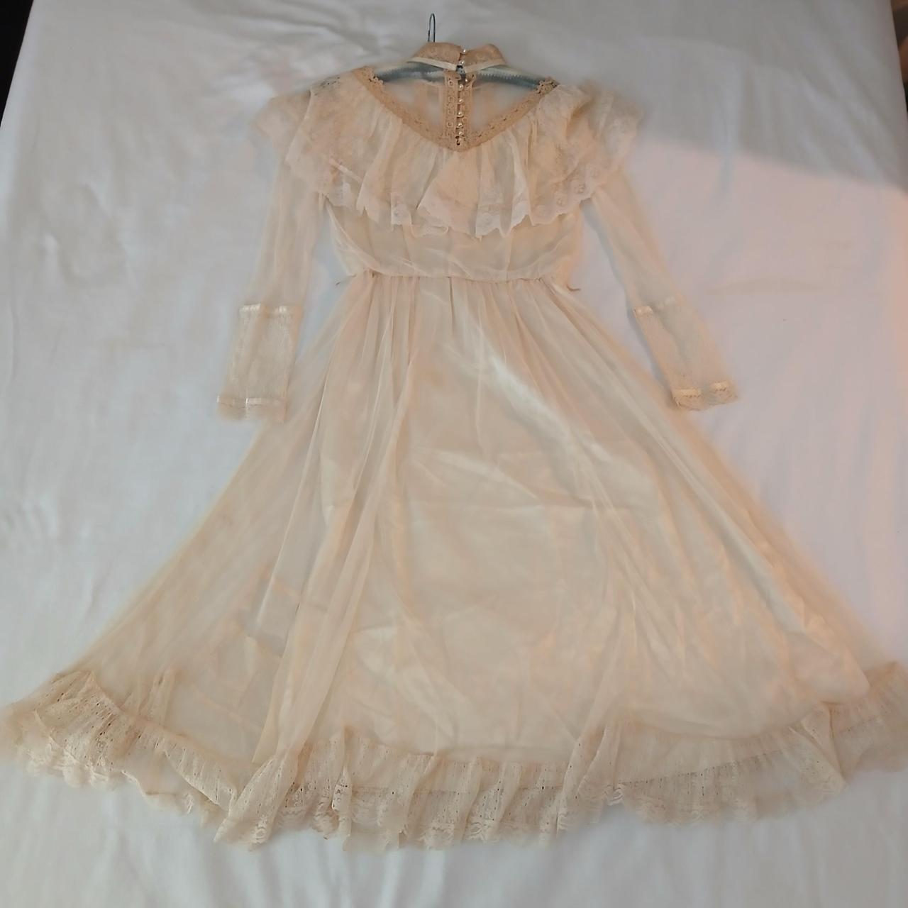 Gunne Sax Women's Dress - Cream/Pink - 9 – Cream … - image 2