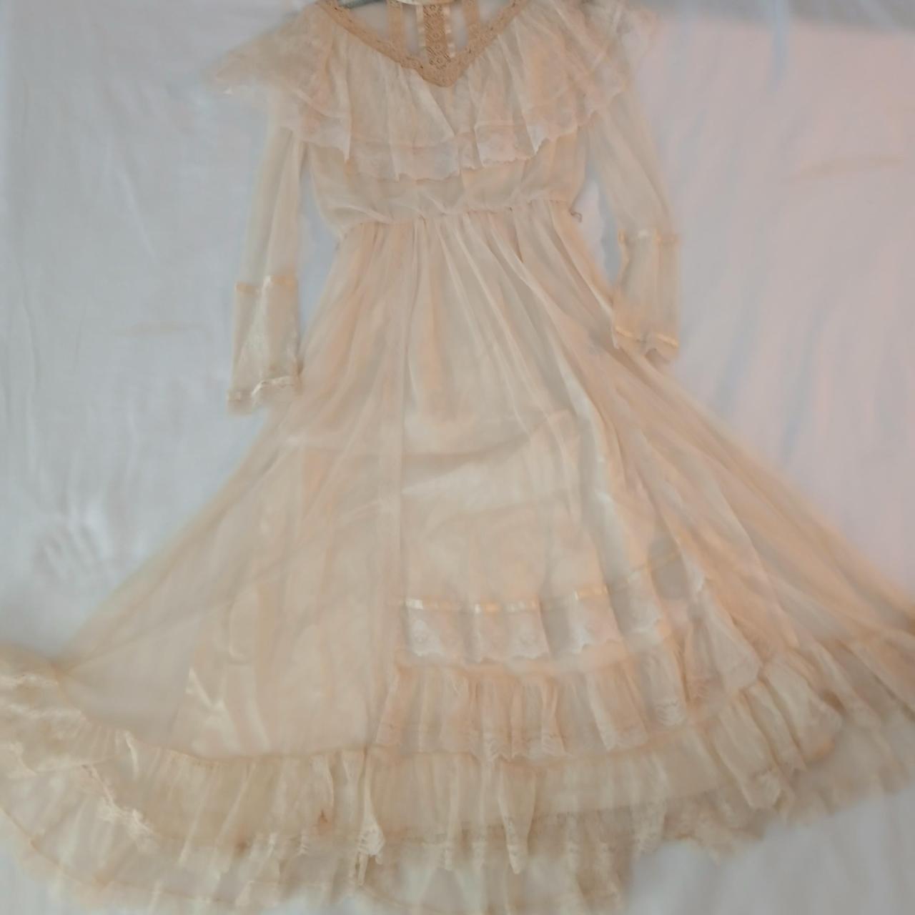 Gunne Sax Women's Dress - Cream/Pink - 9 – Cream … - image 1