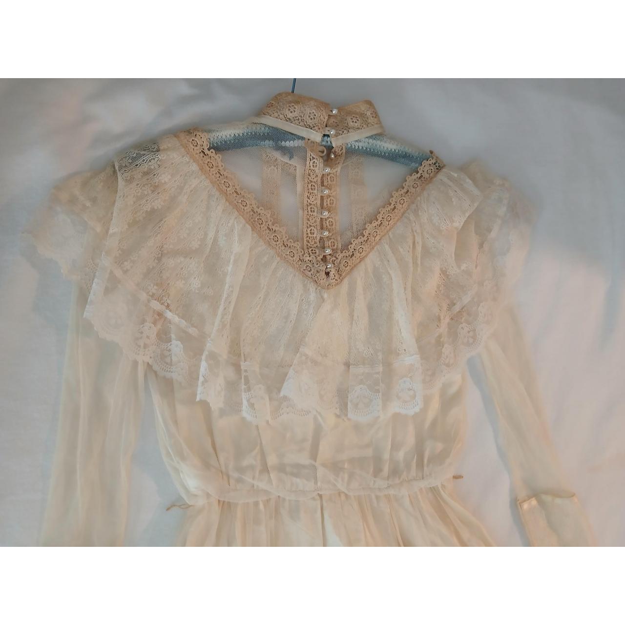 Gunne Sax Women's Dress - Cream/Pink - 9 – Cream … - image 4