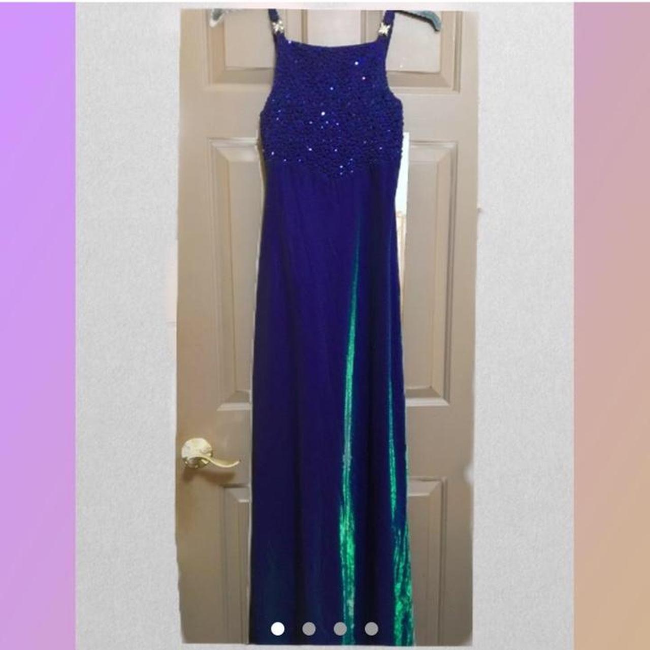 Women's Purple and Green Dress | Depop