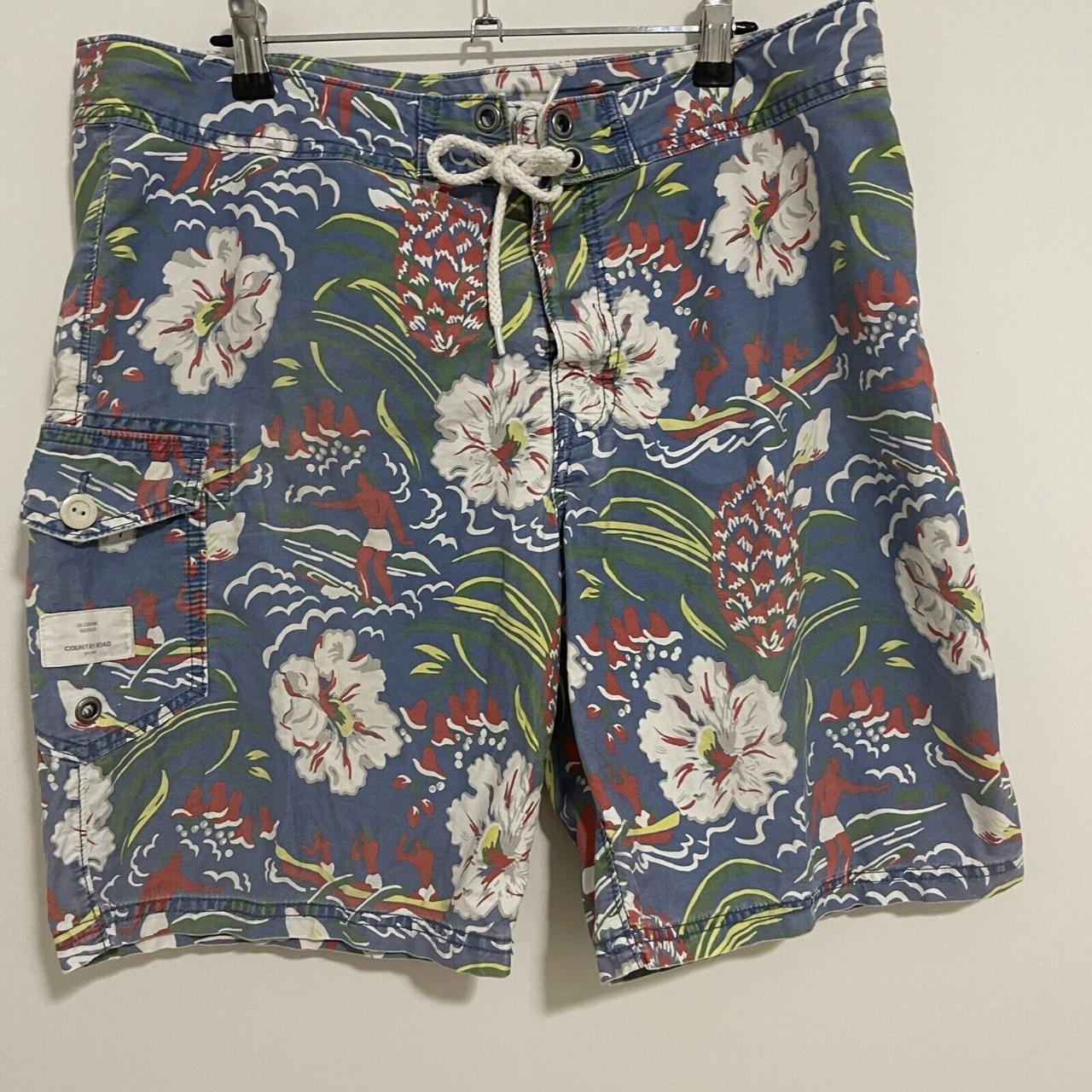 Country Road Size L Men's Boardshorts Floral Cotton... Depop