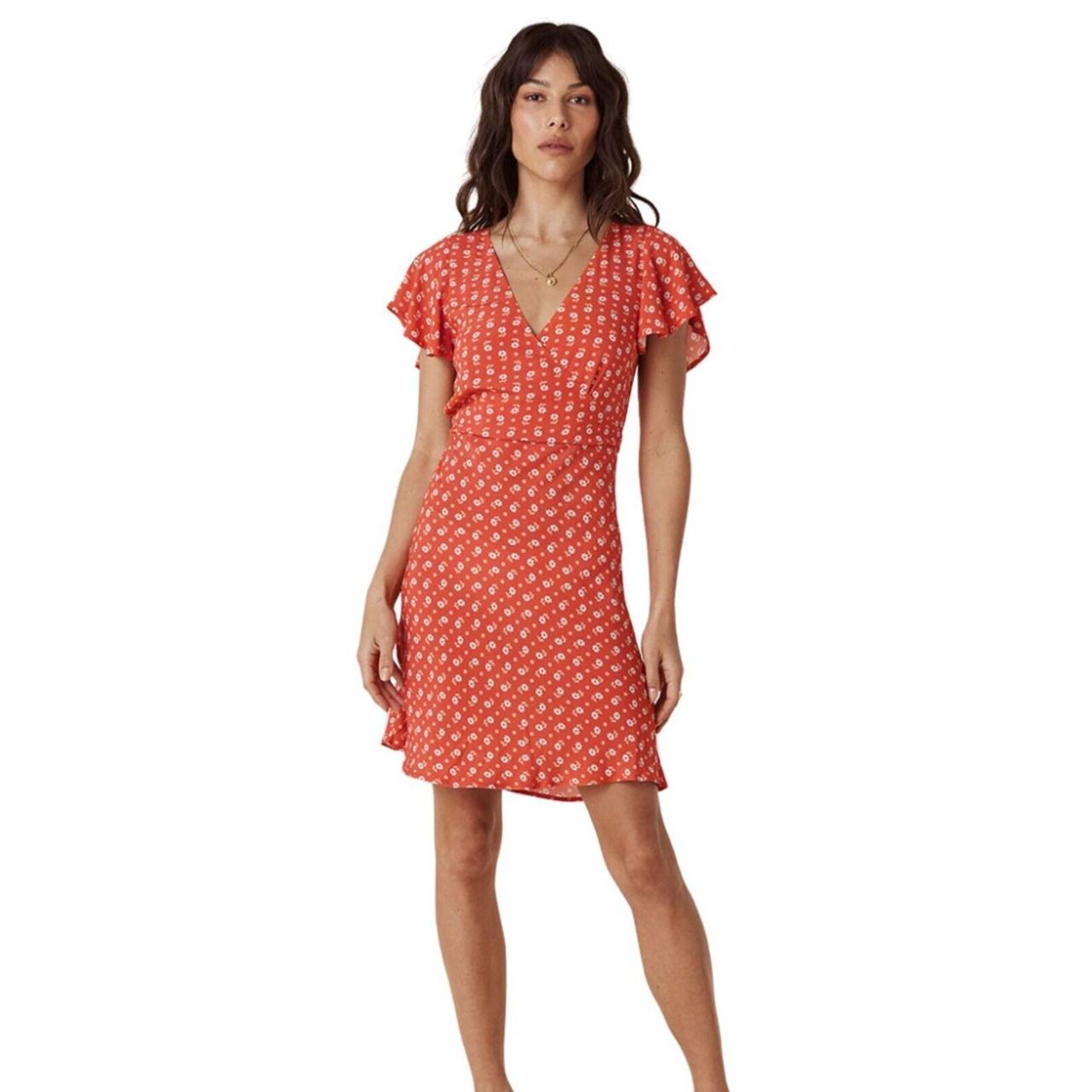 SPELL Yellow Rose Bias Mini Dress Sz XS Open Depop