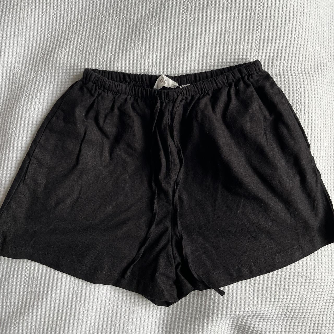 Glassons Black Linen Shorts - Only worn once - No... - Depop