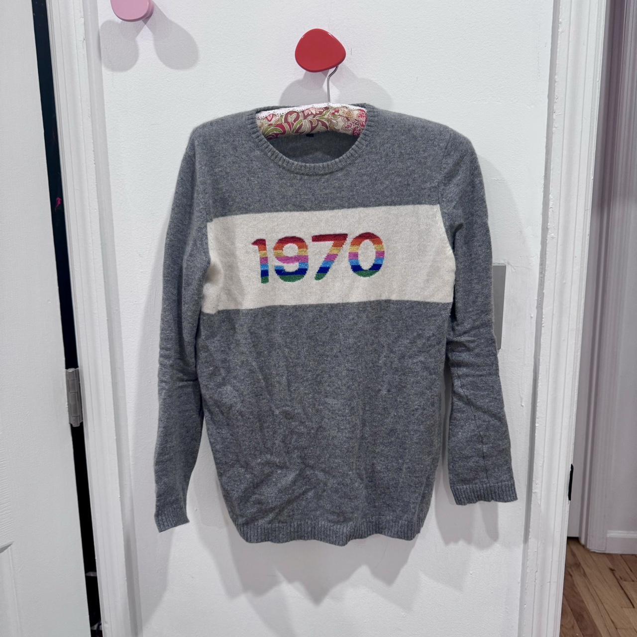 Bella Freud grey marl cashmere crew neck sweater Depop