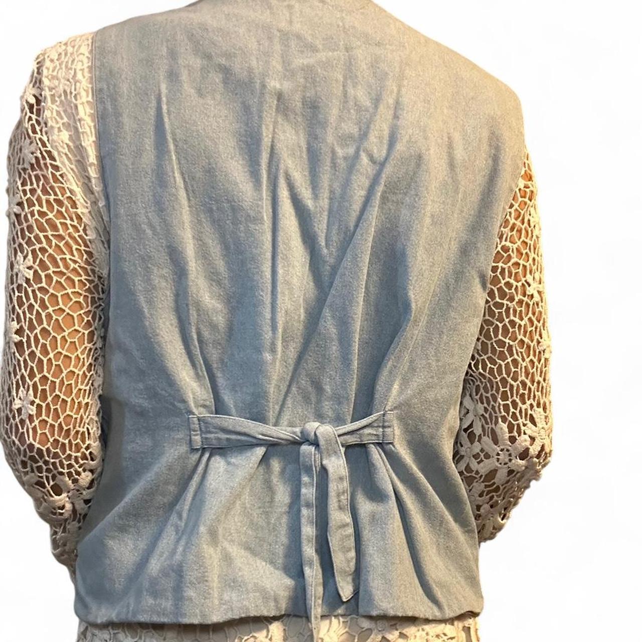 Women's Vest - Multi/White – Handmade patchwork d… - image 4