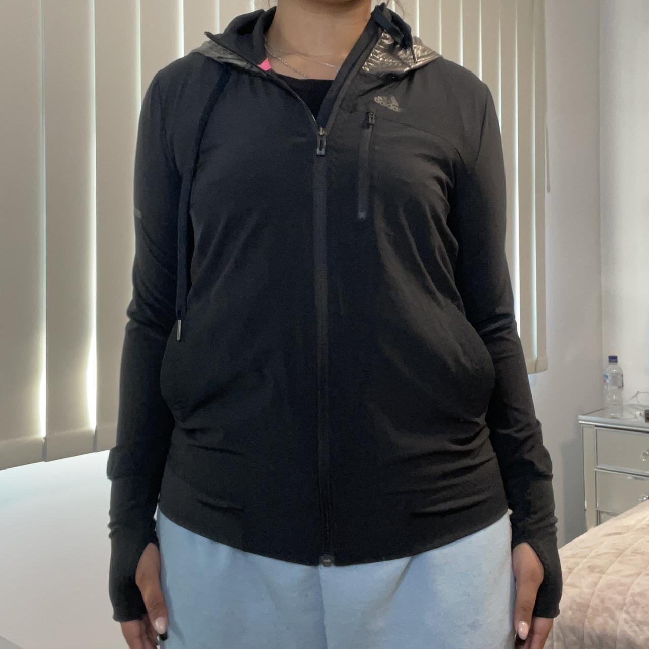 Adidas Black athletic climalite jacket, Size 10,