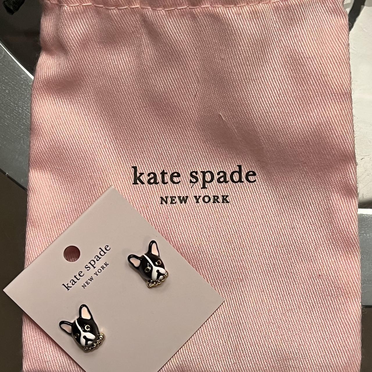 French bulldog shop earrings kate spade