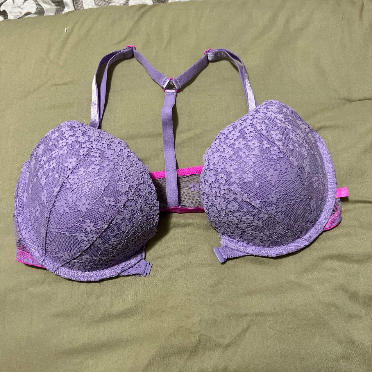 Victoria's Secret Purple Lace Very Sexy Push-Up Bra - Depop