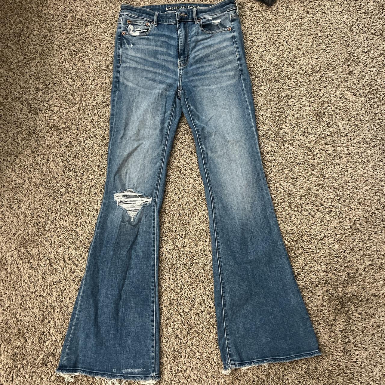 American Eagle Flare jeans Only worn a few times,... - Depop