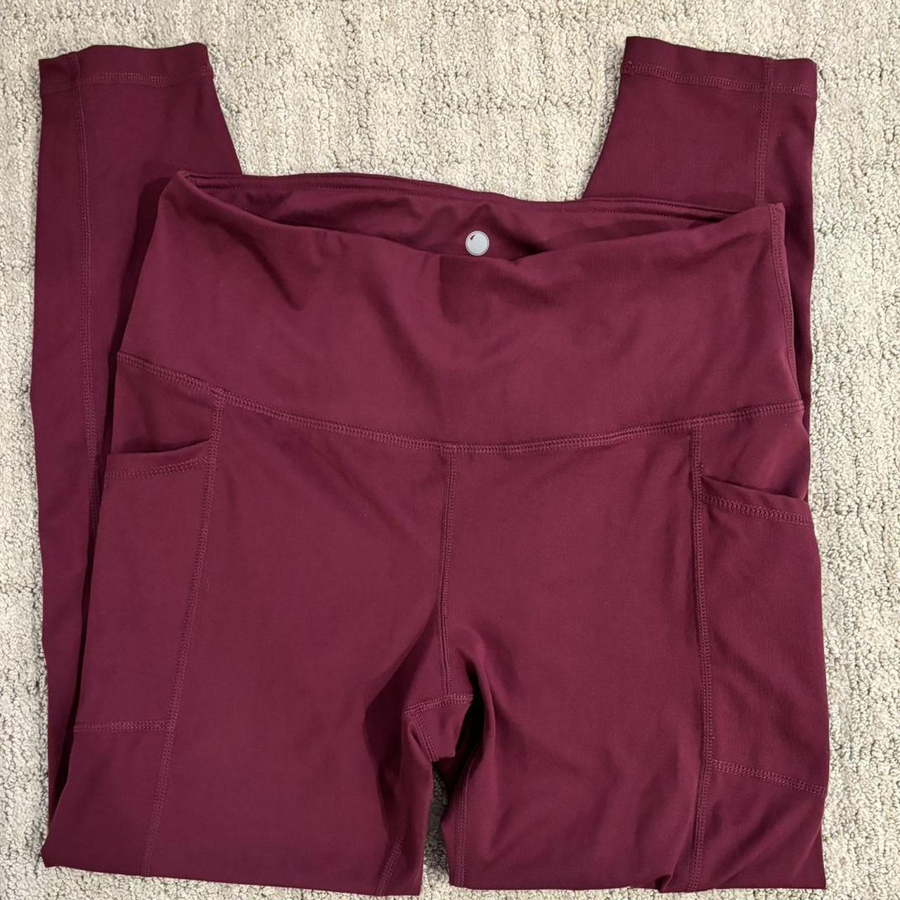 Yogalicious LUX Capri Legging Size XS Wine/Burgundy - Depop