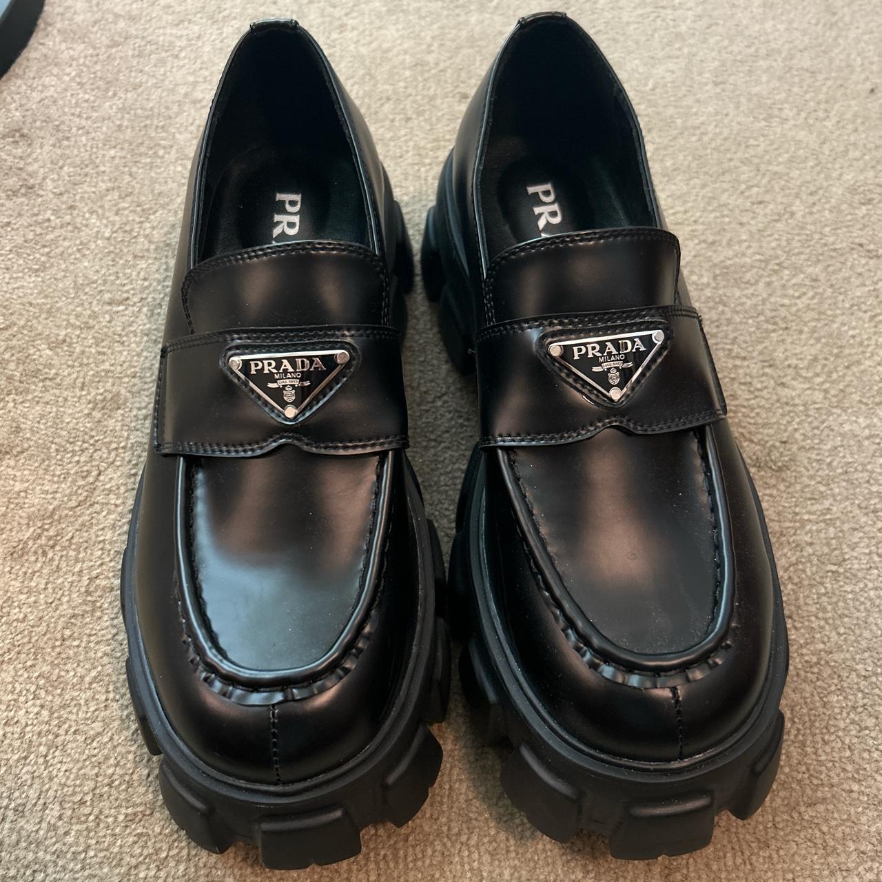 platform prada loafers