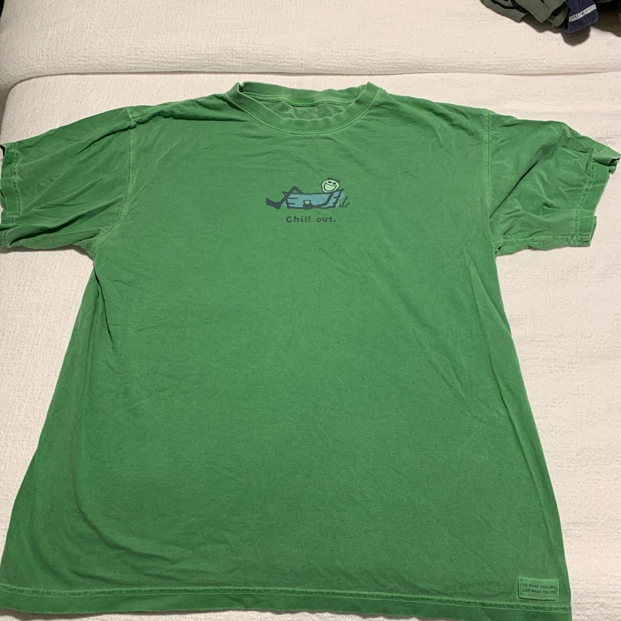 Life is Good Men's Green T-shirt | Depop