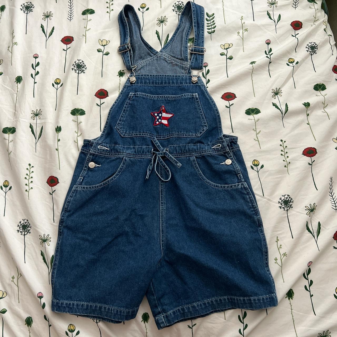 style studio denim overall shorts #denim #overalls... - Depop