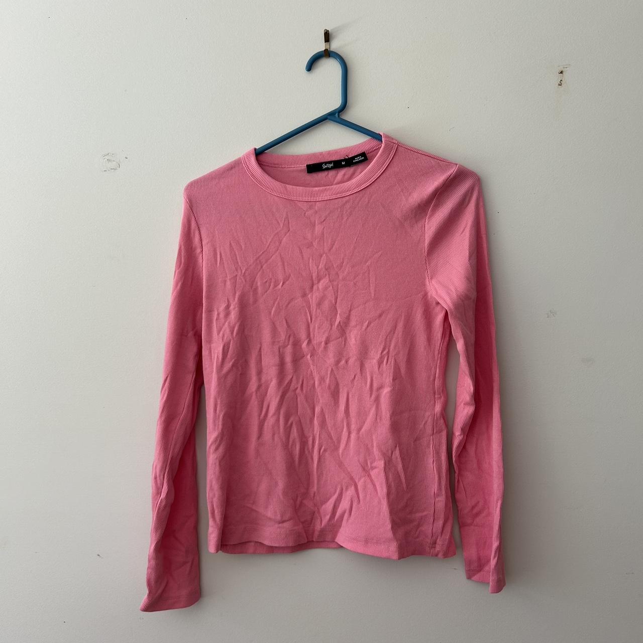Sportsgirl ribbed long sleeve candy pink size... Depop