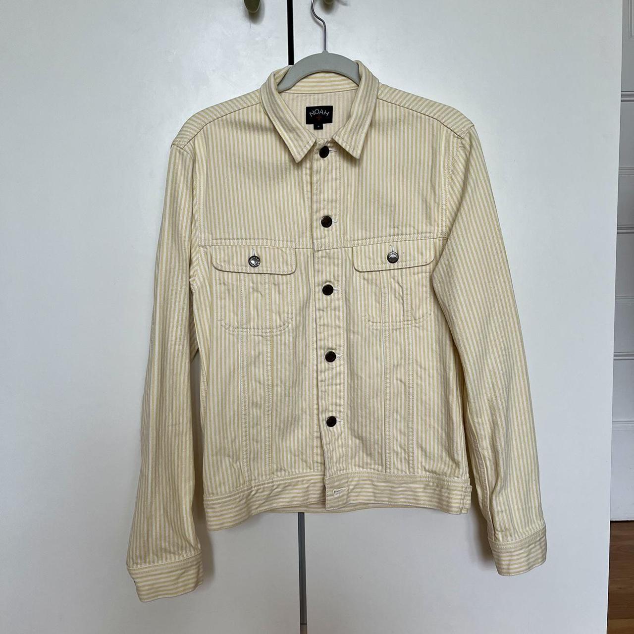 Denim jacket yellow sales stripe