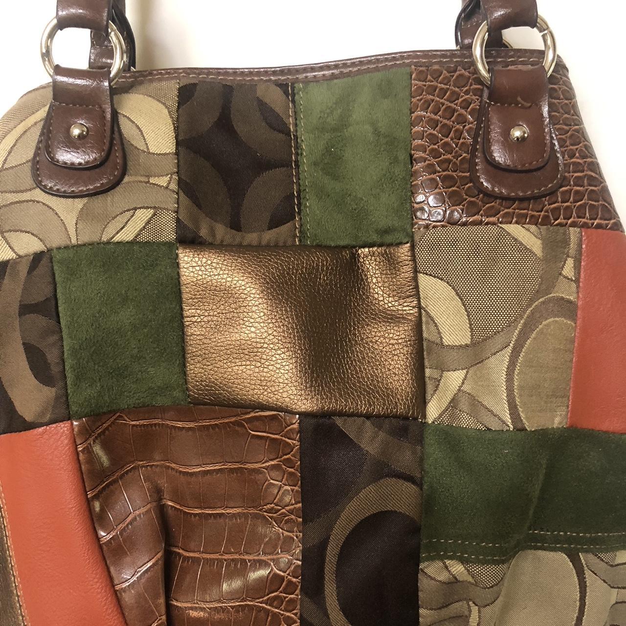 Patchwork leather bag Good condition some wear on - Depop