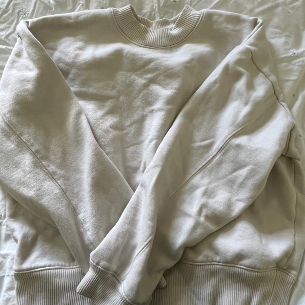 A New Day Women's White and Cream Sweatshirt Depop