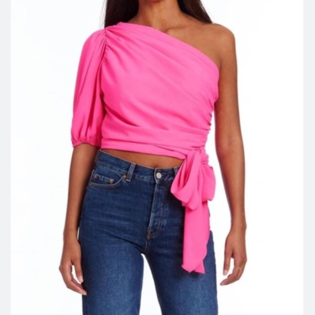 Amanda Uprichard Gina One Shoulder Top Side Tie..., image size:1280x1280