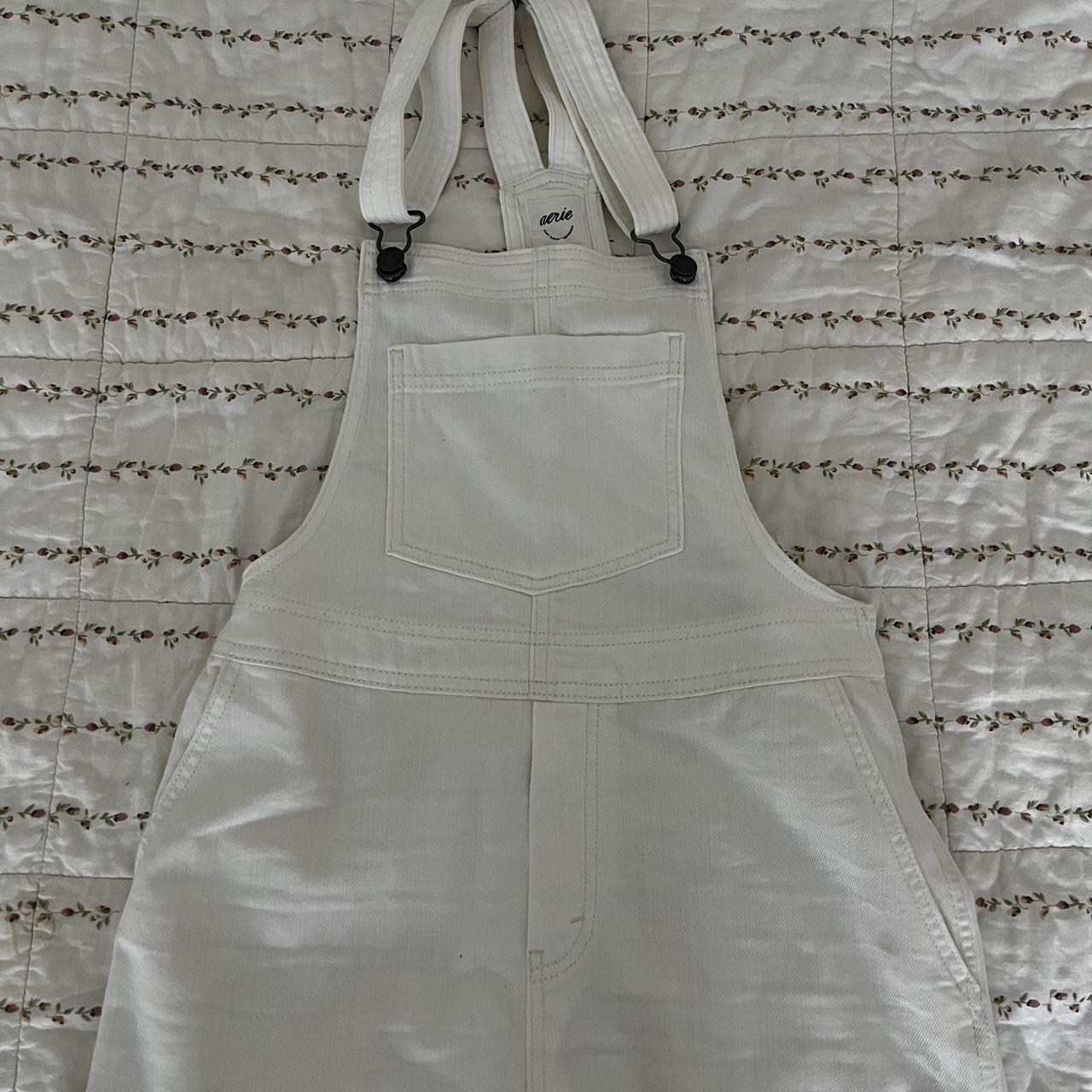 aerie white overalls