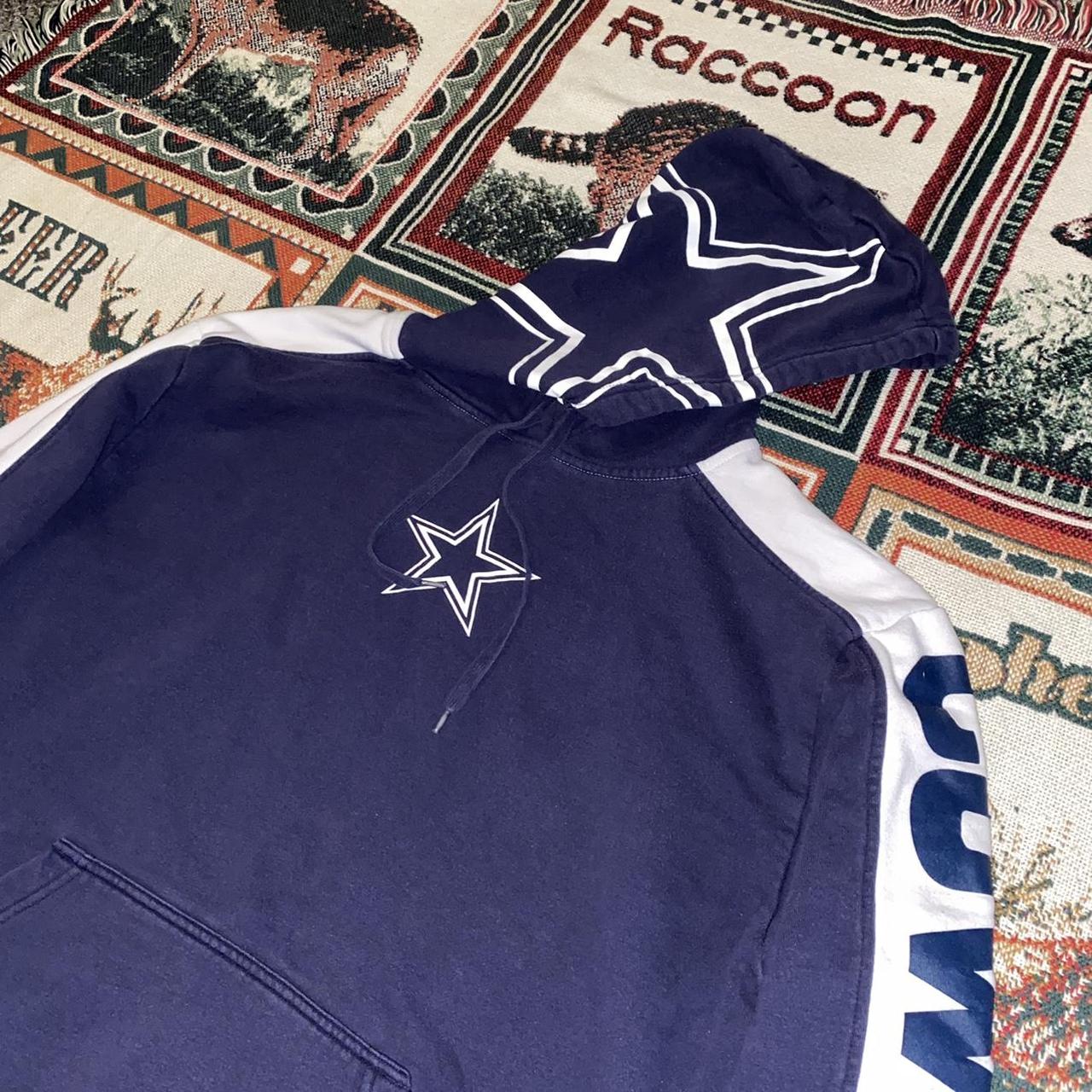 2000s dallas cowboys navy & white hoodie - cheer on... - Depop