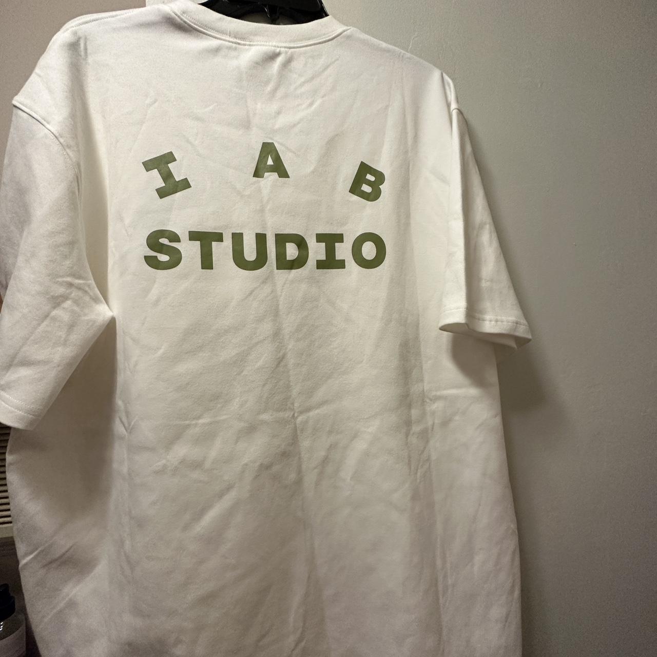 IAB STUDIO T-shirt White (Light green) Size 2XL... - Depop