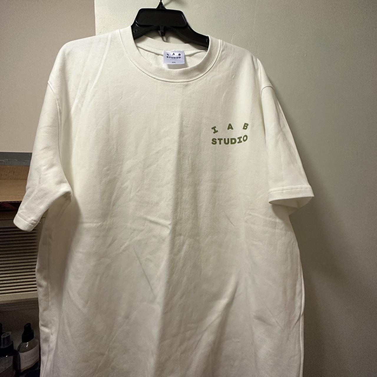 IAB STUDIO T-shirt White (Light green) Size 2XL... - Depop