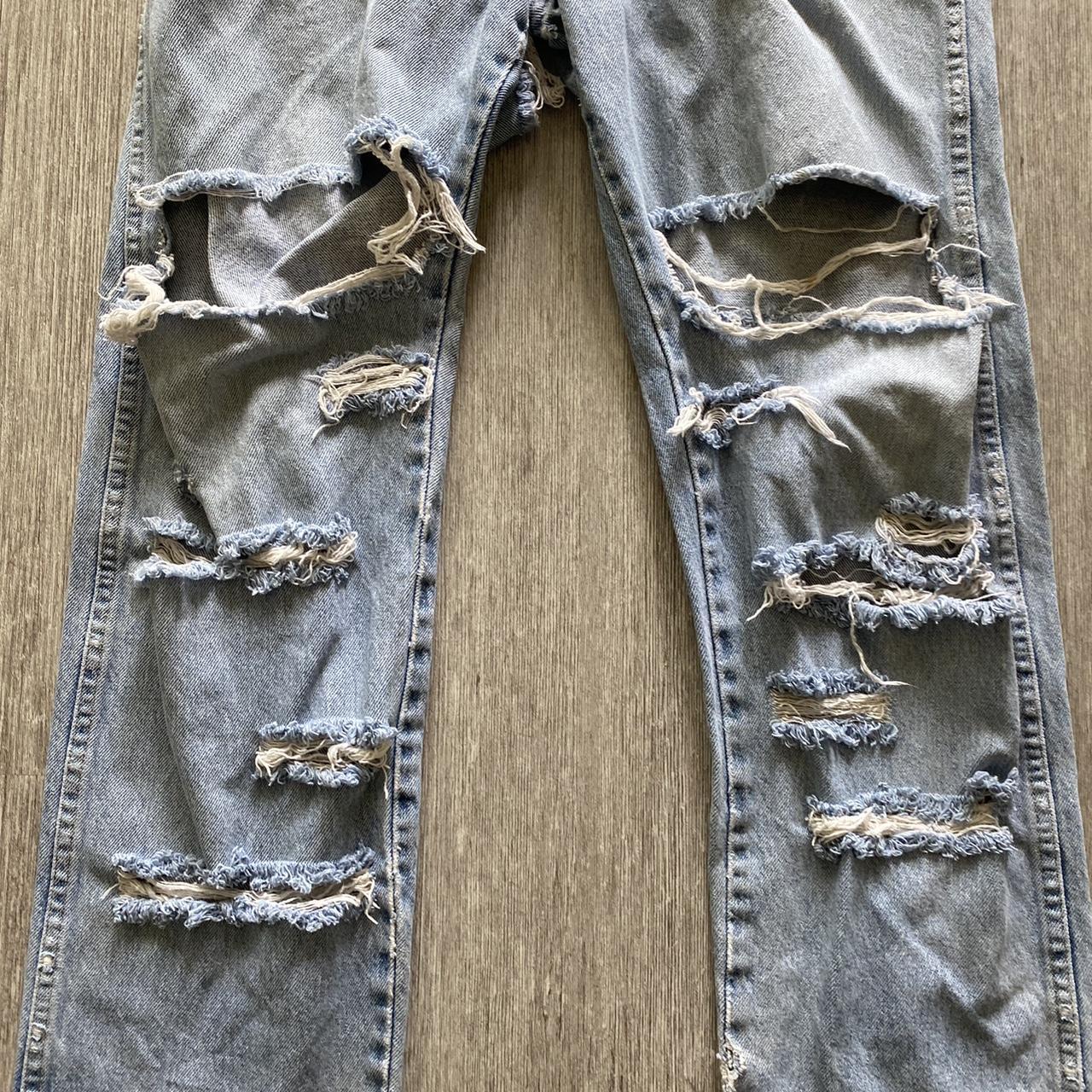 ripped and painted wrangler jeans #wranglerjeans... - Depop